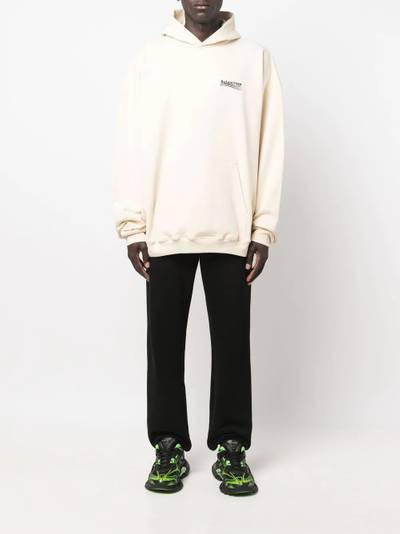 BALENCIAGA Large Fit logo-print hoodie outlook