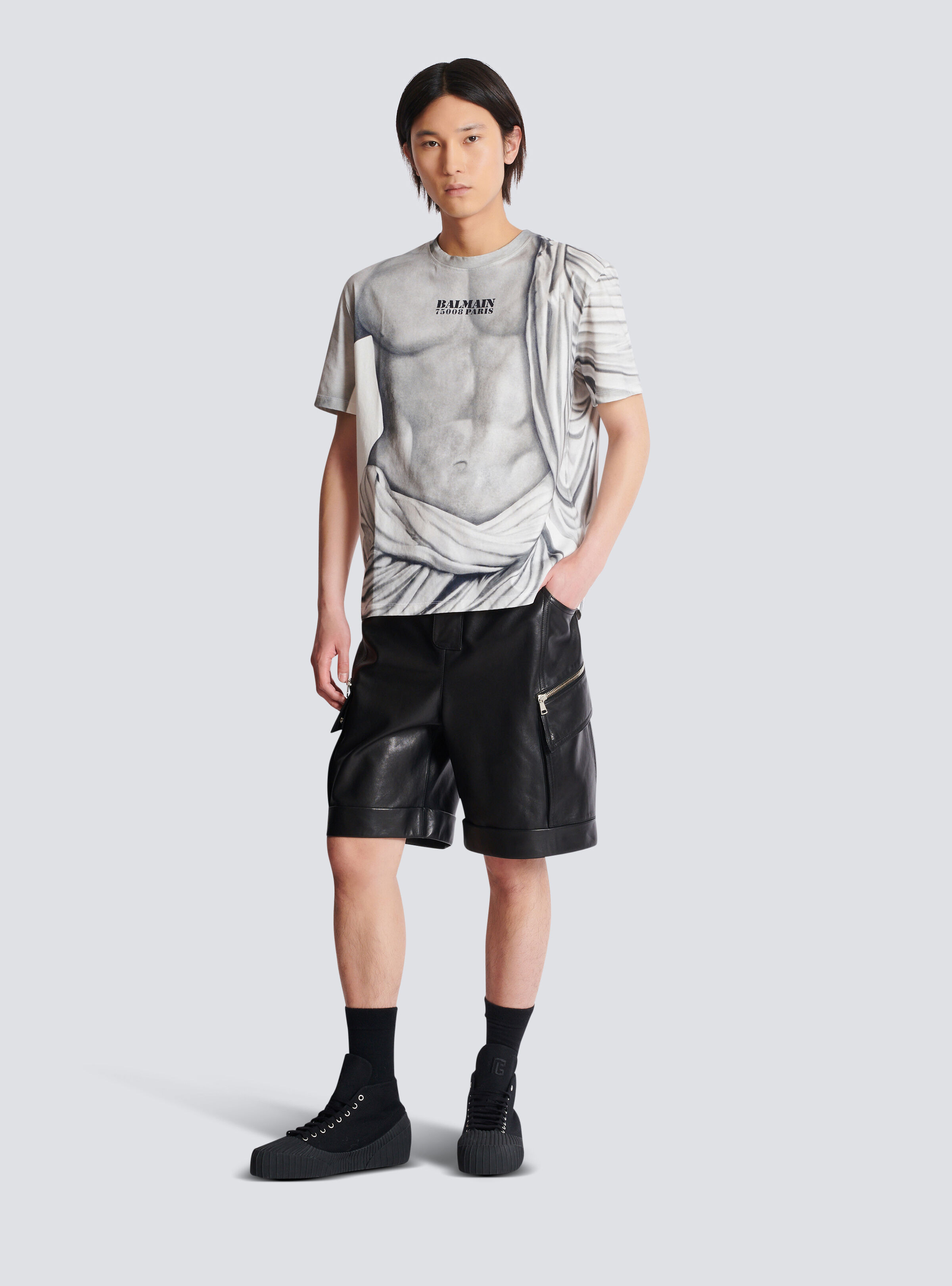 Logo T-shirt with Statue print - 2