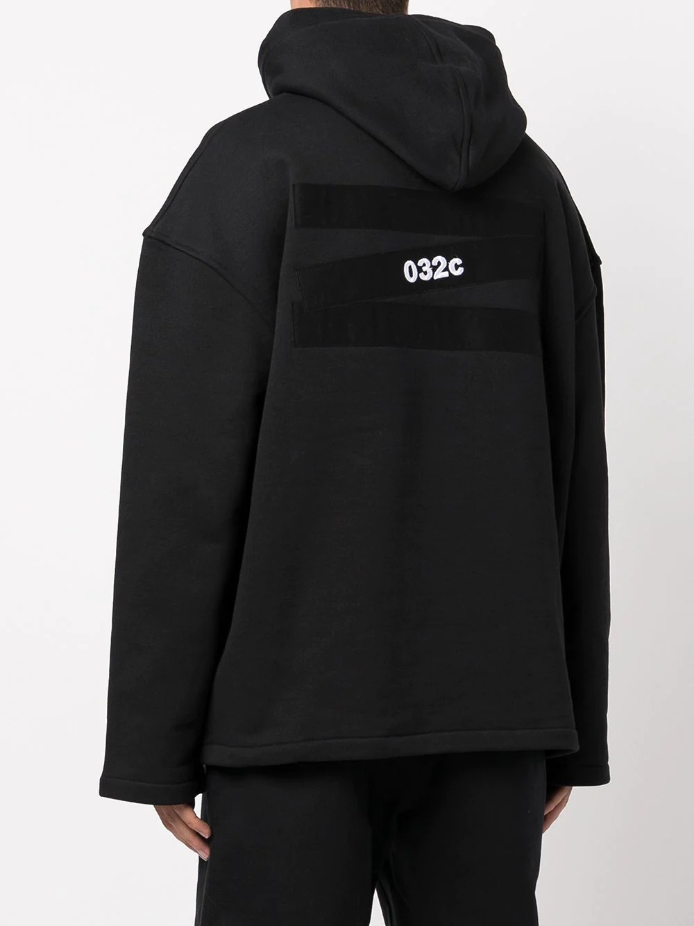 logo-embroidered cotton hoodie - 4