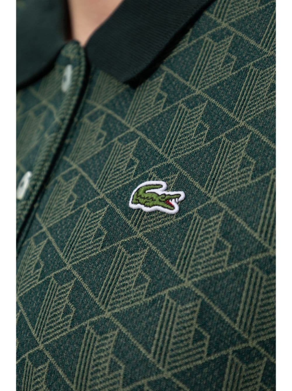 monogram-jacquard polo dress - 5