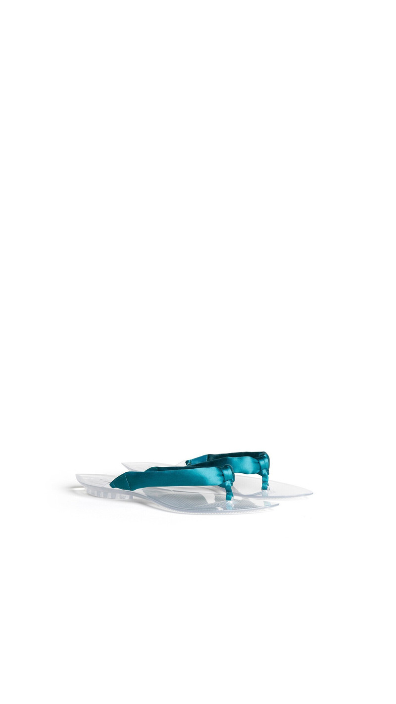 Alaïa INVISIBLE THONG MULES IN SATIN outlook