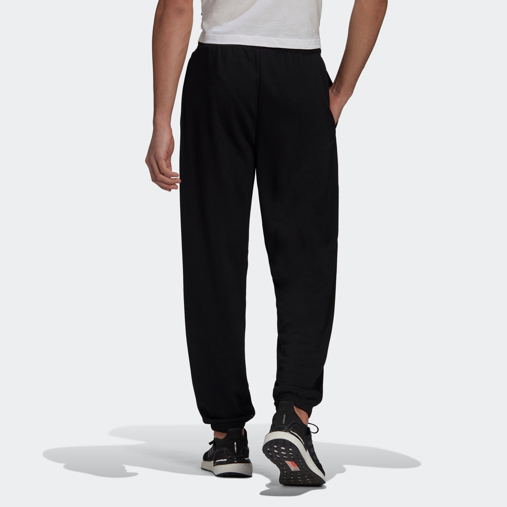 adidas Pant M Logo Casual Breathable Lacing Sports Black H61156 - 3