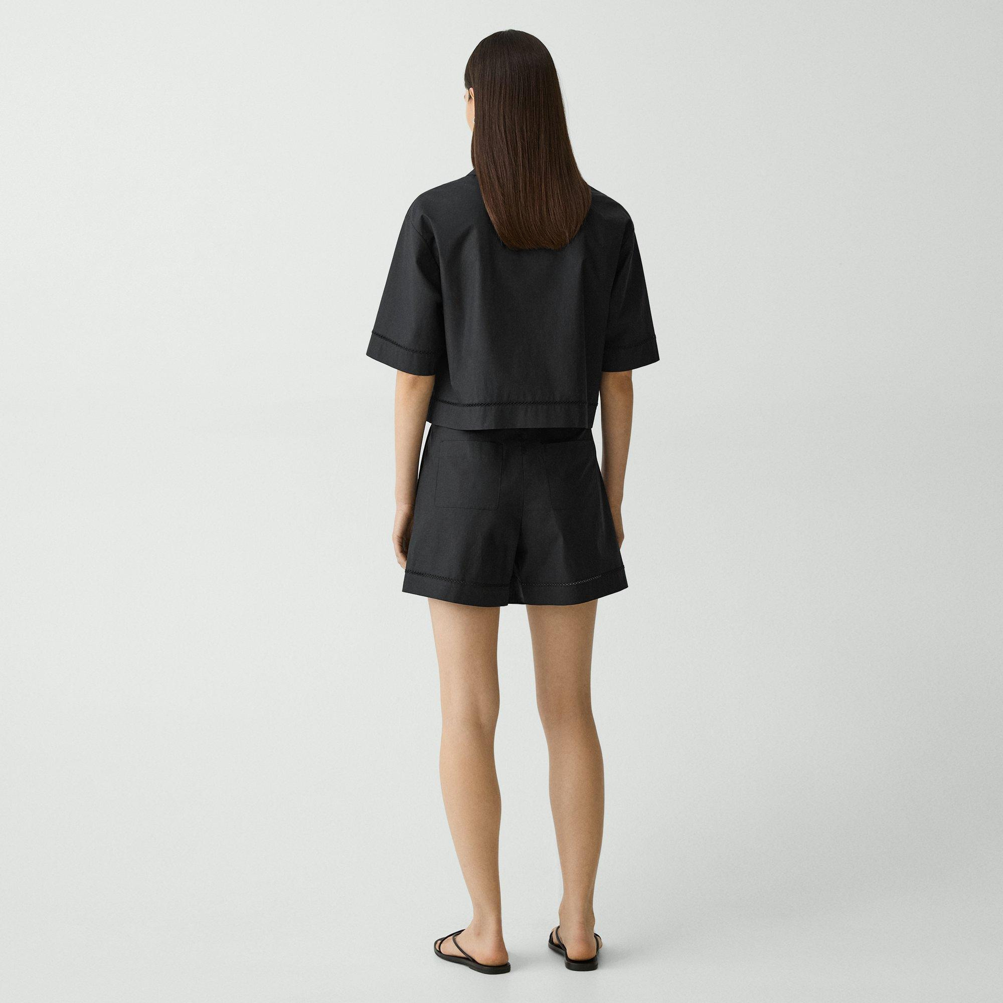 Eyelet Short in City Poplin - 4