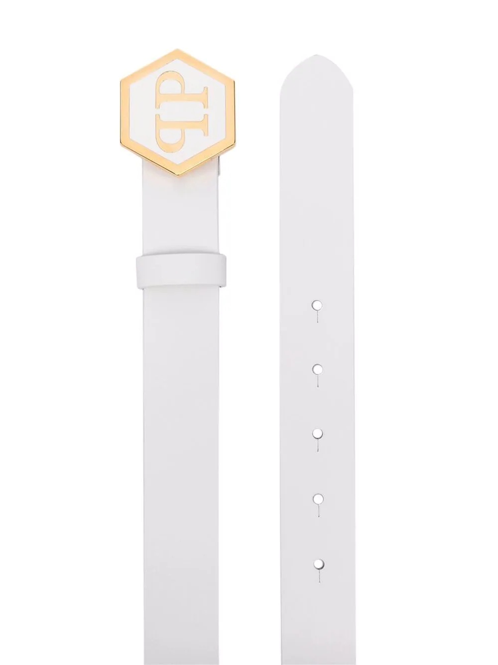 Hexagon leather belt - 2