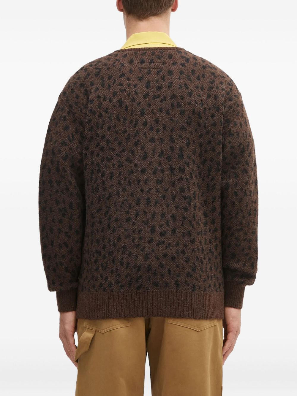 leopard-print cardigan - 4