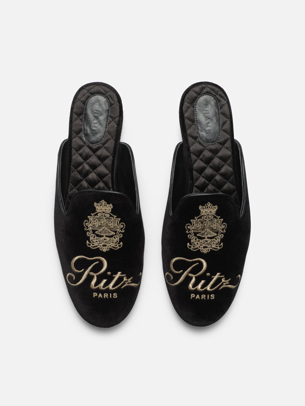 Ritz Women's Velvet Slippers in Black - 1
