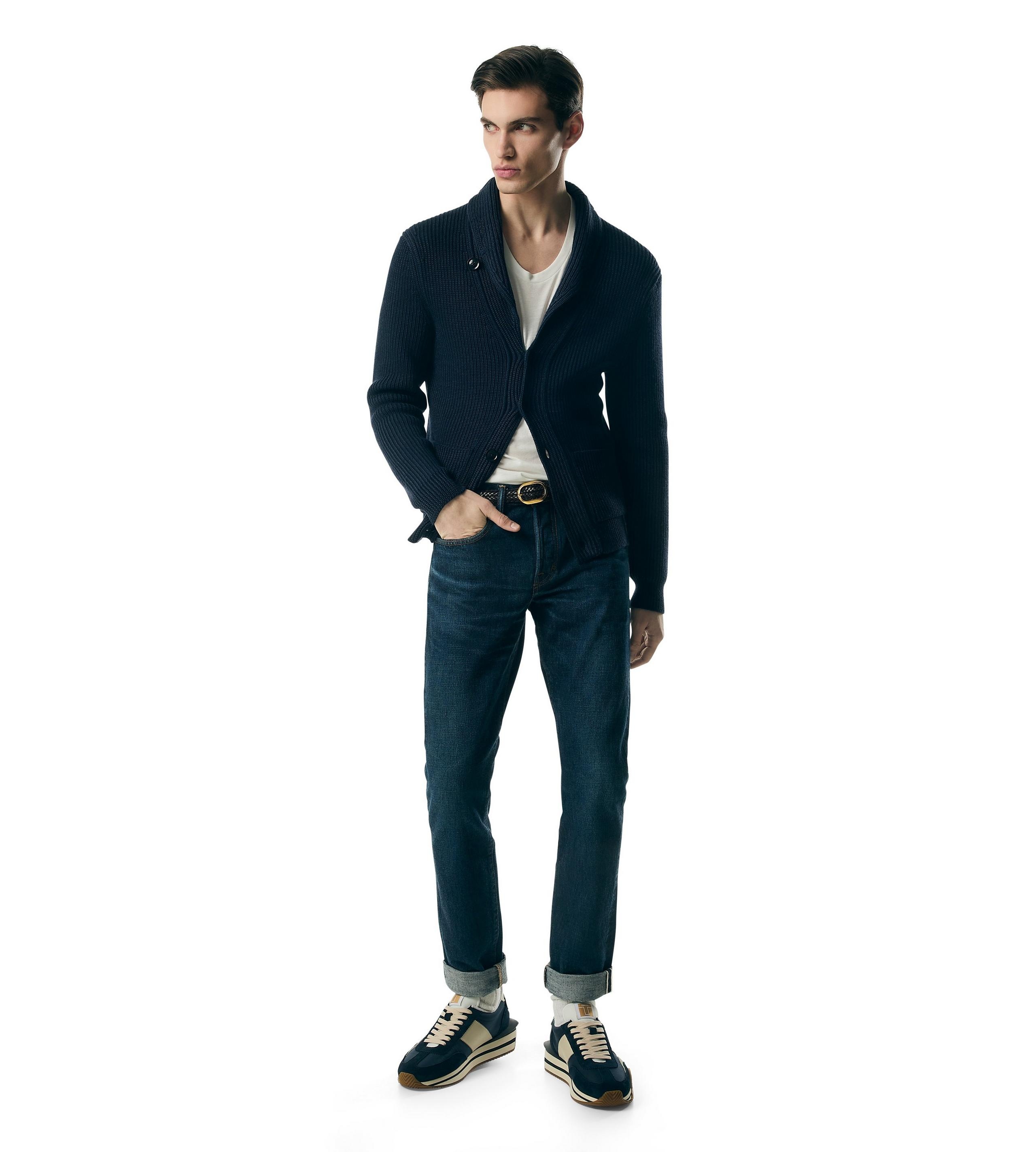 SILK MERINO SHAWL COLLAR CARDIGAN - 2