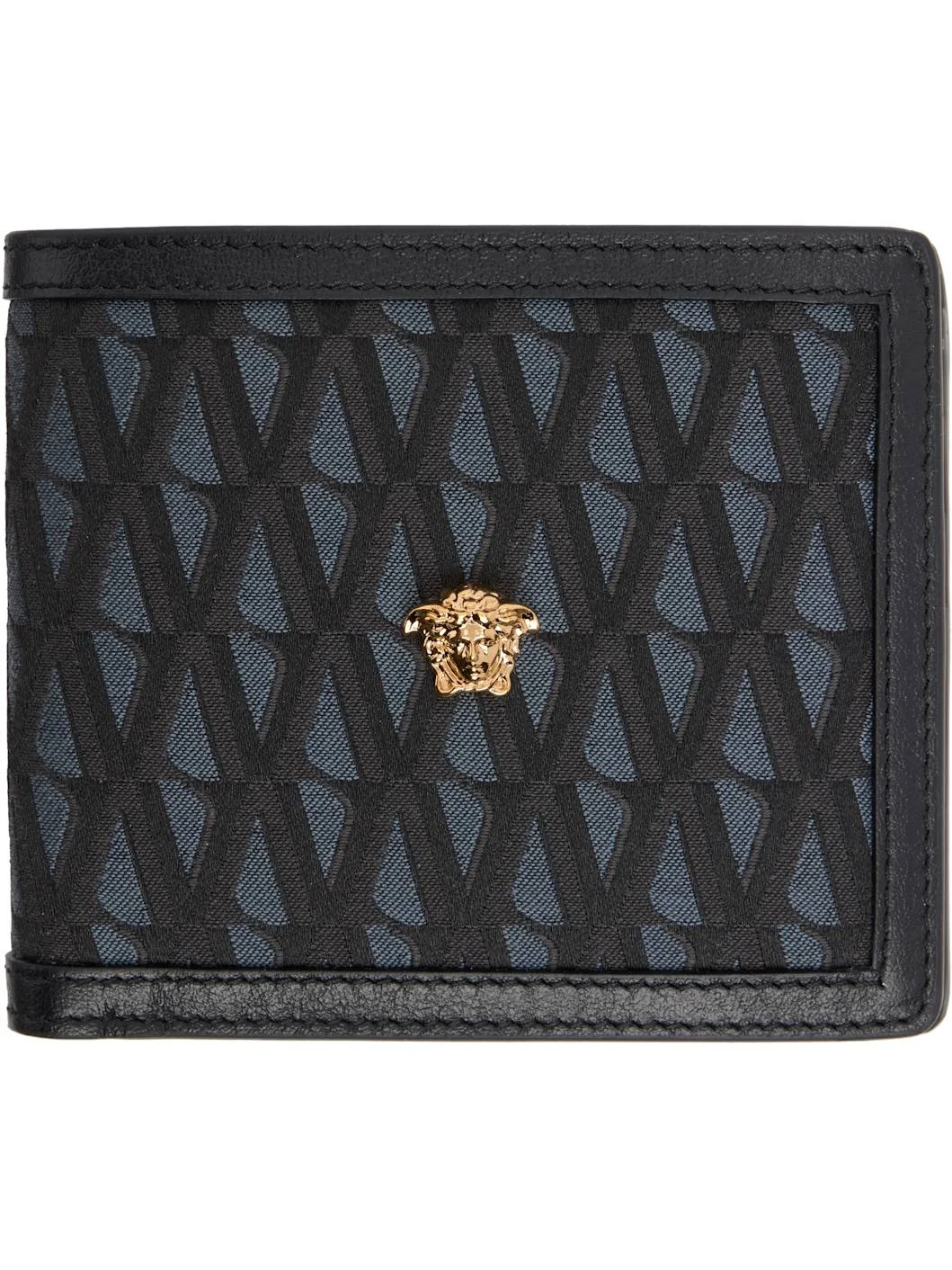 Black 'La Medusa' V Jacquard Wallet - 1