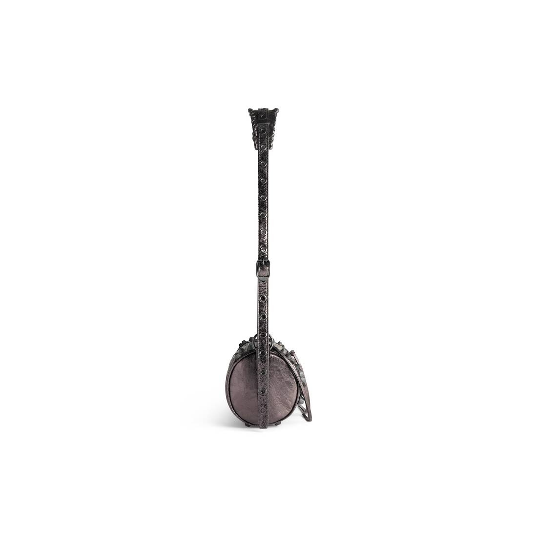 Le Cagole Men Cylinder Bag Metallized in Metalic Grey - 5