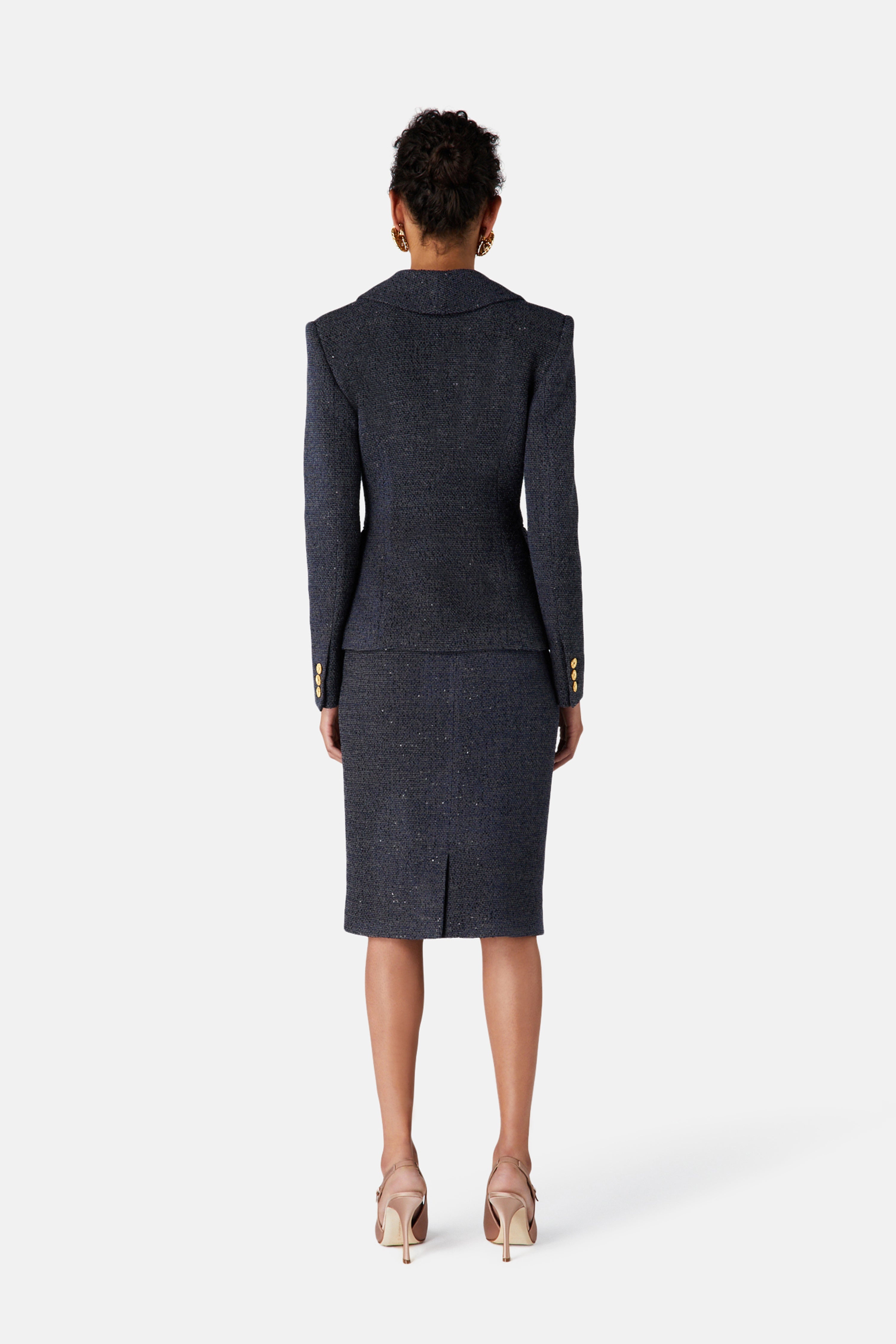 SEQUIN TWEED JACKET - 4