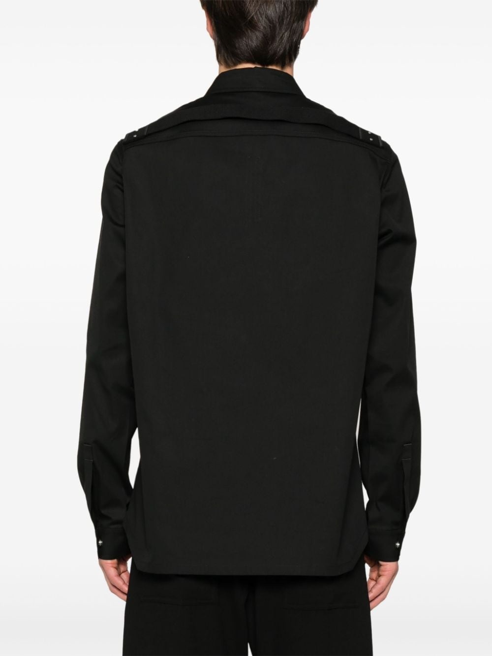 flap-pockets coated shirt - 4