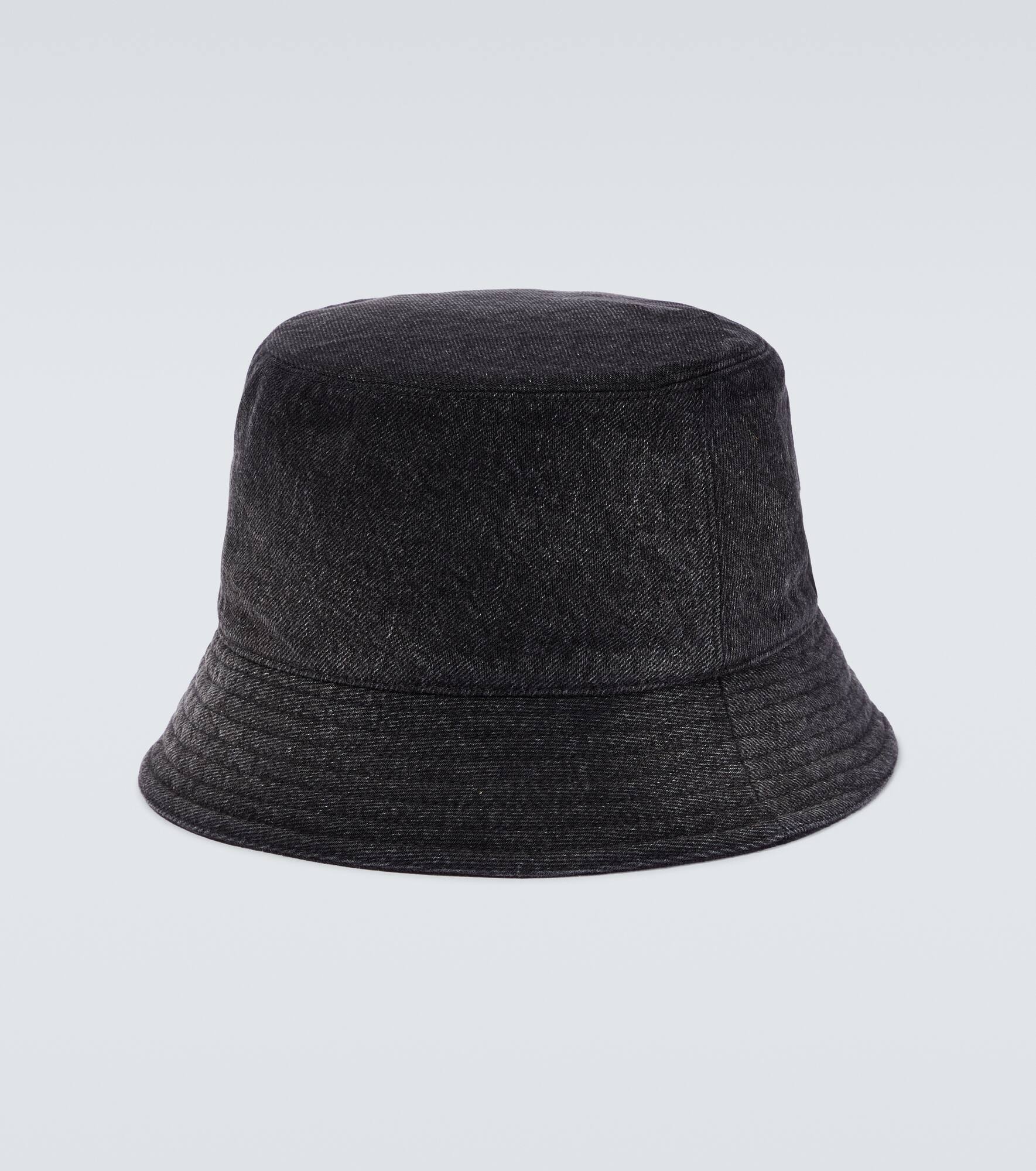 Logo plaque denim bucket hat - 4
