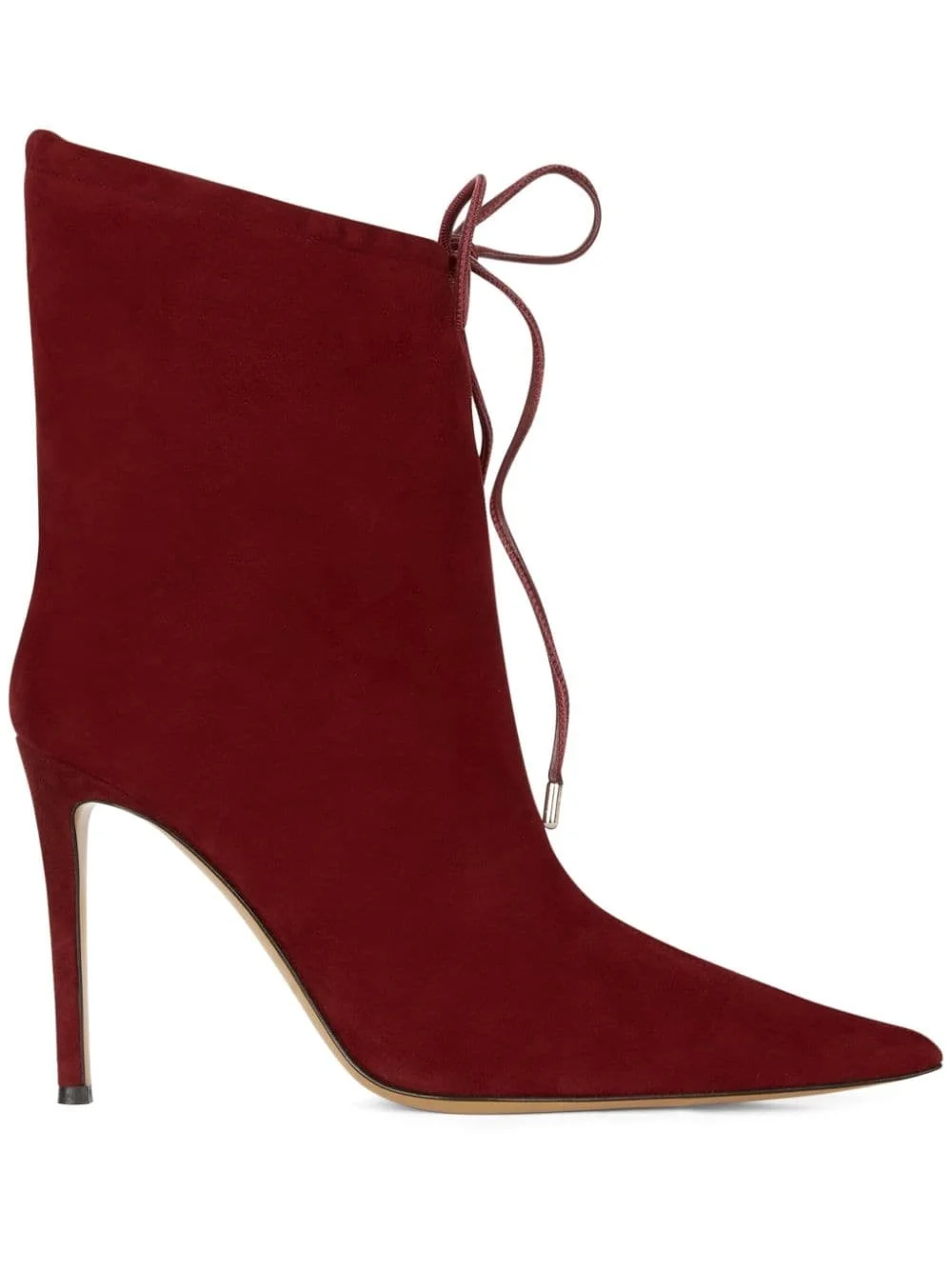 105mm pointed-toe suede boots - 1