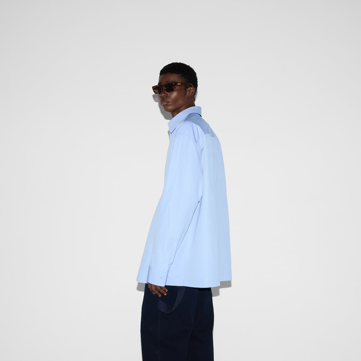 Embossed cotton poplin shirt - 4