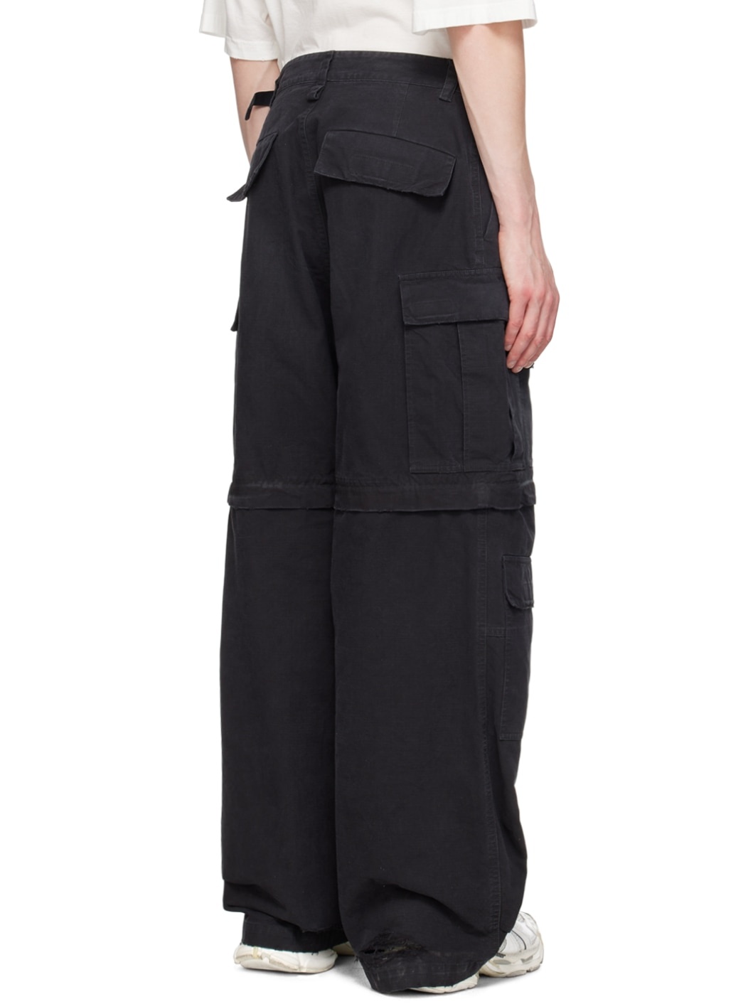 Black Large Cargo Pants - 3