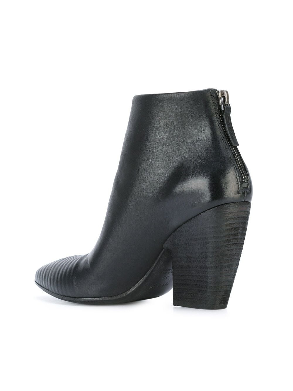 pointed toe leather boots - 3