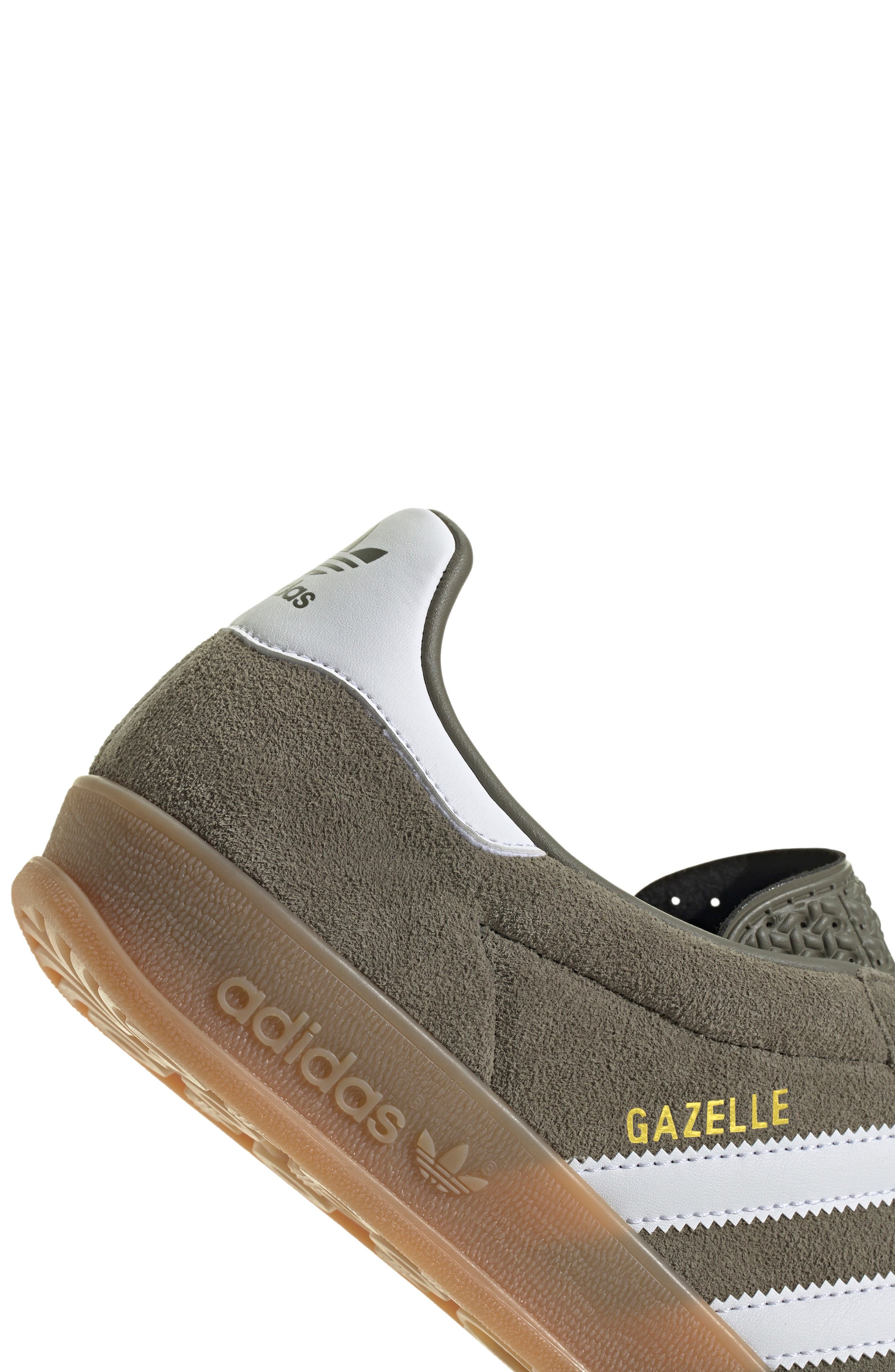 adidas Gazelle Sneaker in Olive/White/Gold Metallic at Nordstrom - 8