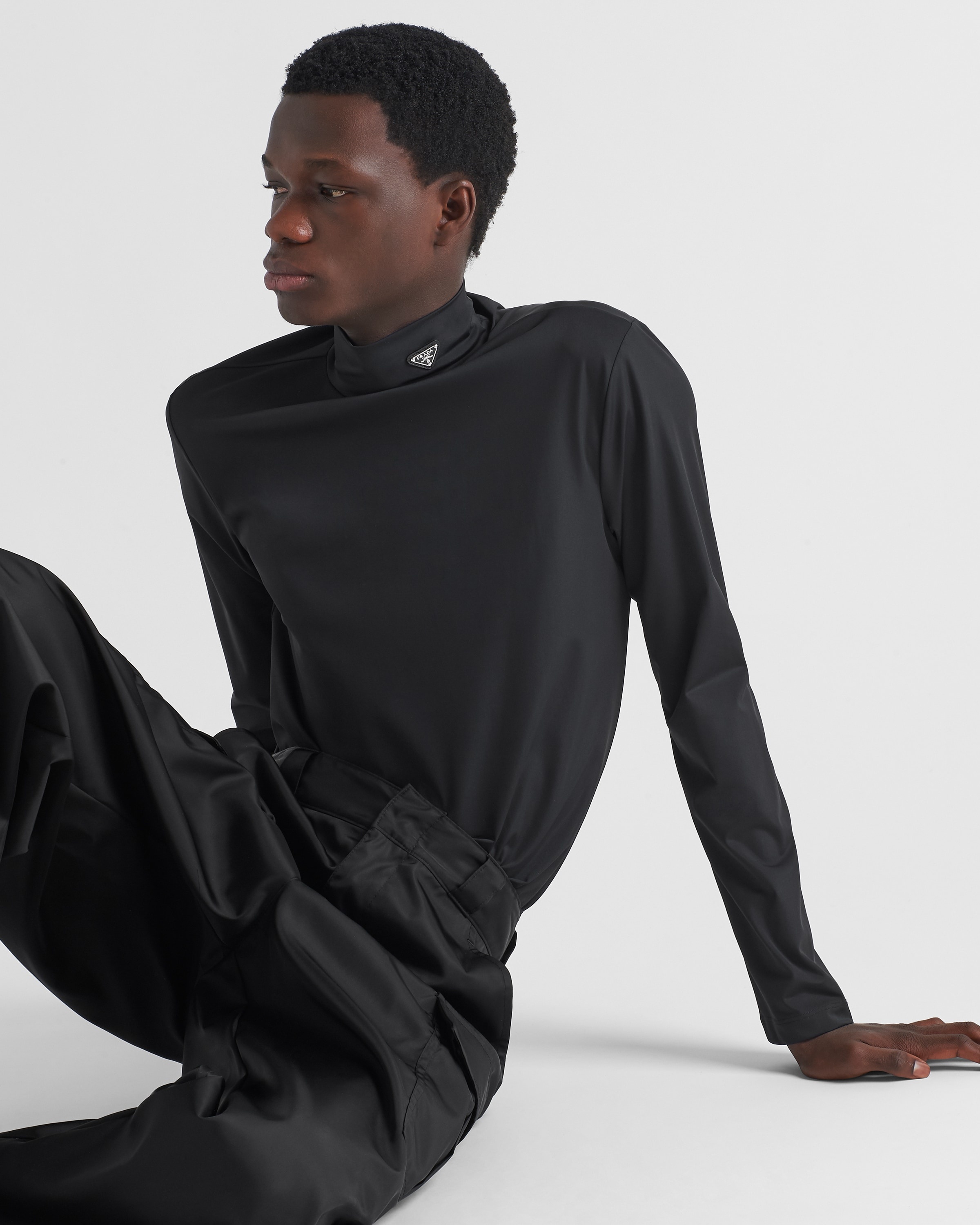 Stretch cotton turtleneck - 4