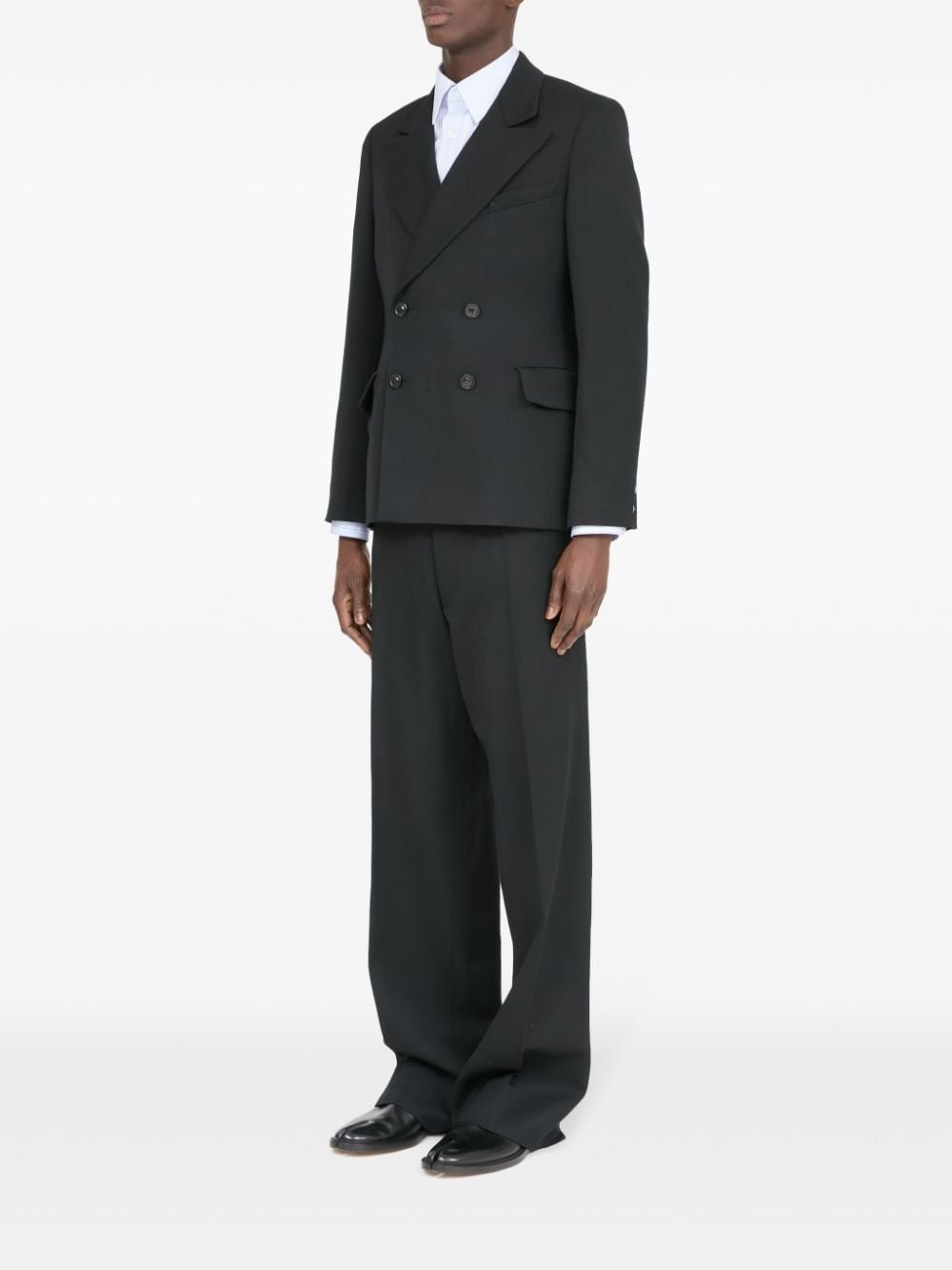 four-stitch wool blazer - 6