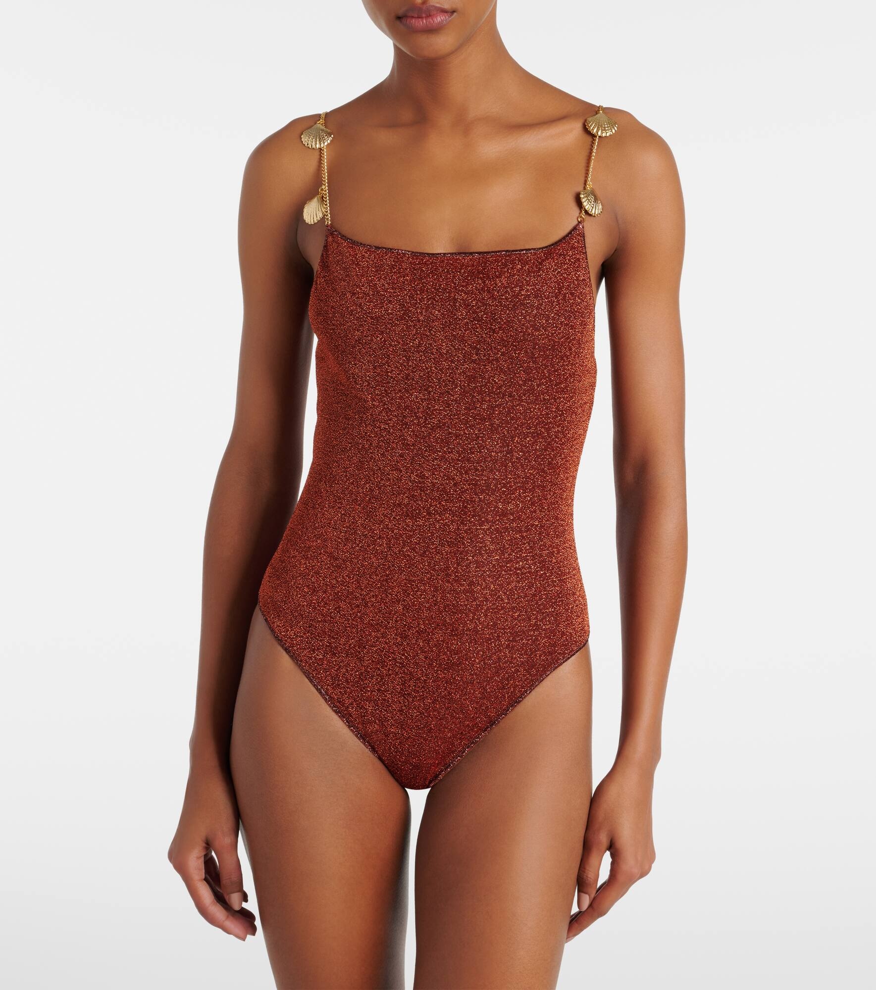 Lumière Shells embellished swimsuit - 2