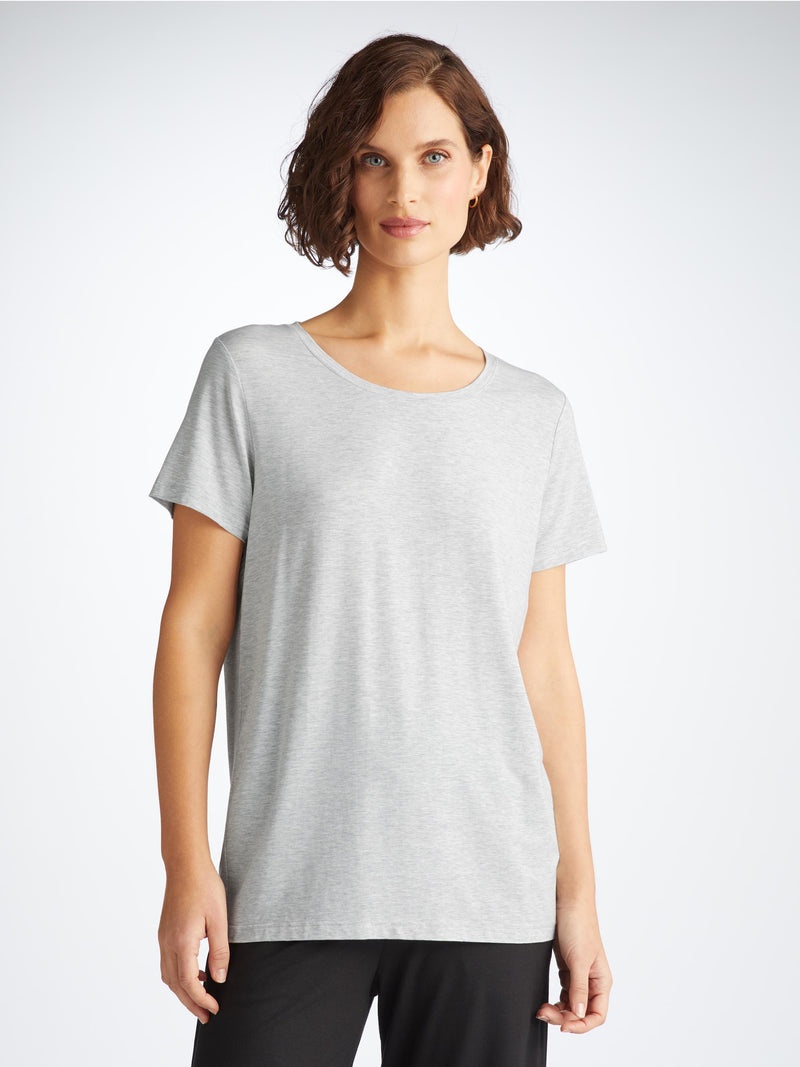 Women's T-Shirt Ethan Micro Modal Stretch Silver - 2