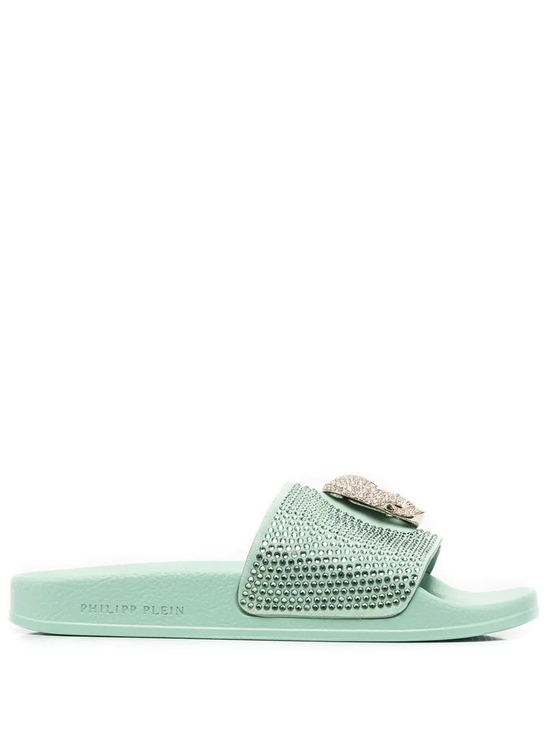 Skull strass pool slides 1