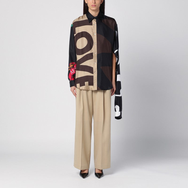 Moschino Silk Patchwork Shirt Women - 1