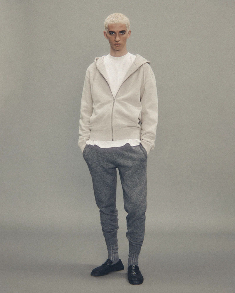 entire studios SLIM ZIP UP OFF WHITE outlook