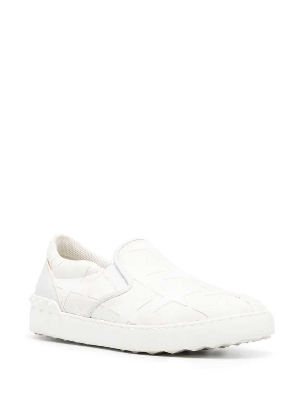 star-jacquard canvas sneakers - 2