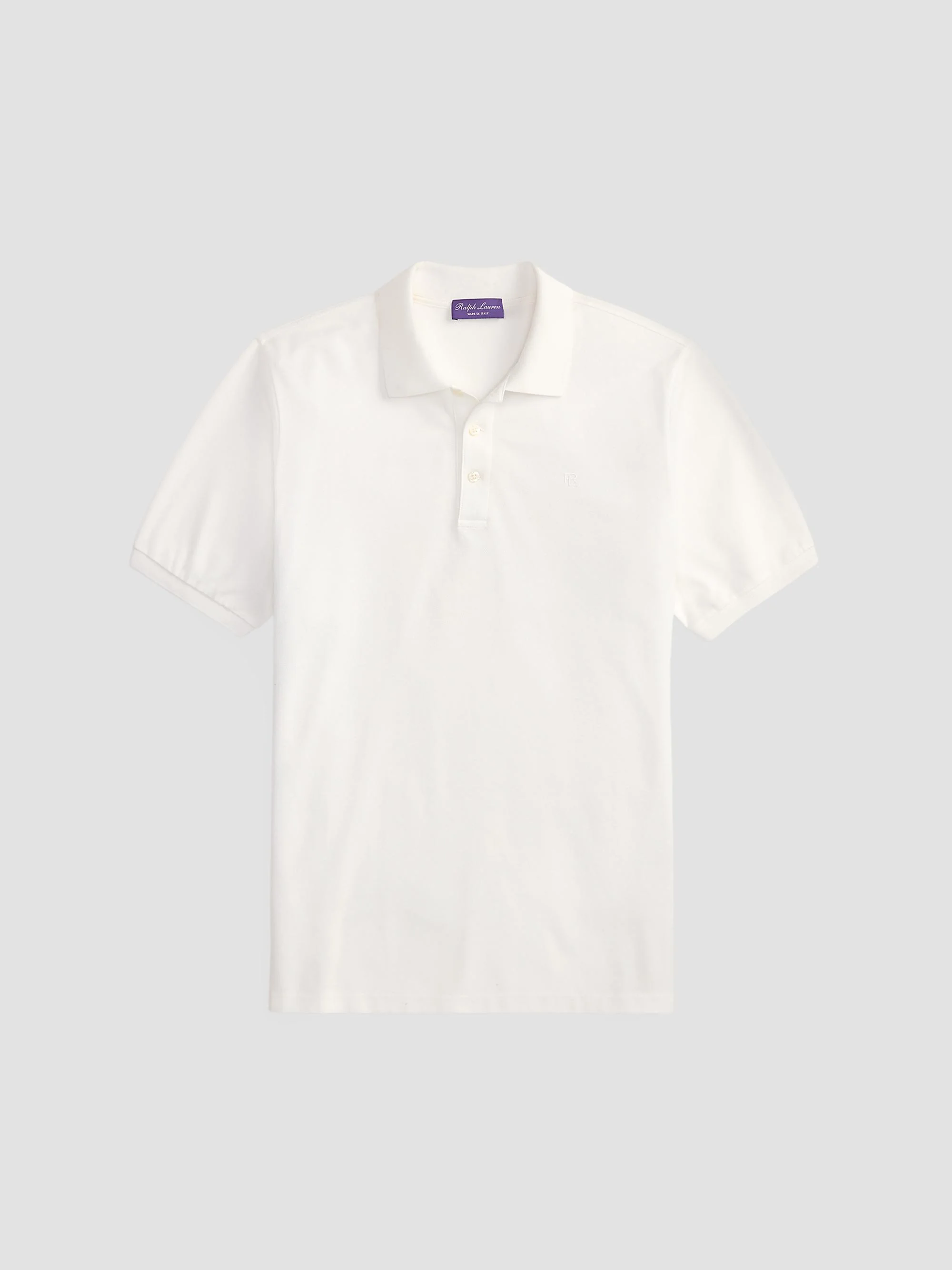 Men's RL Cotton Piqué Polo Shirt - Classic White - 1