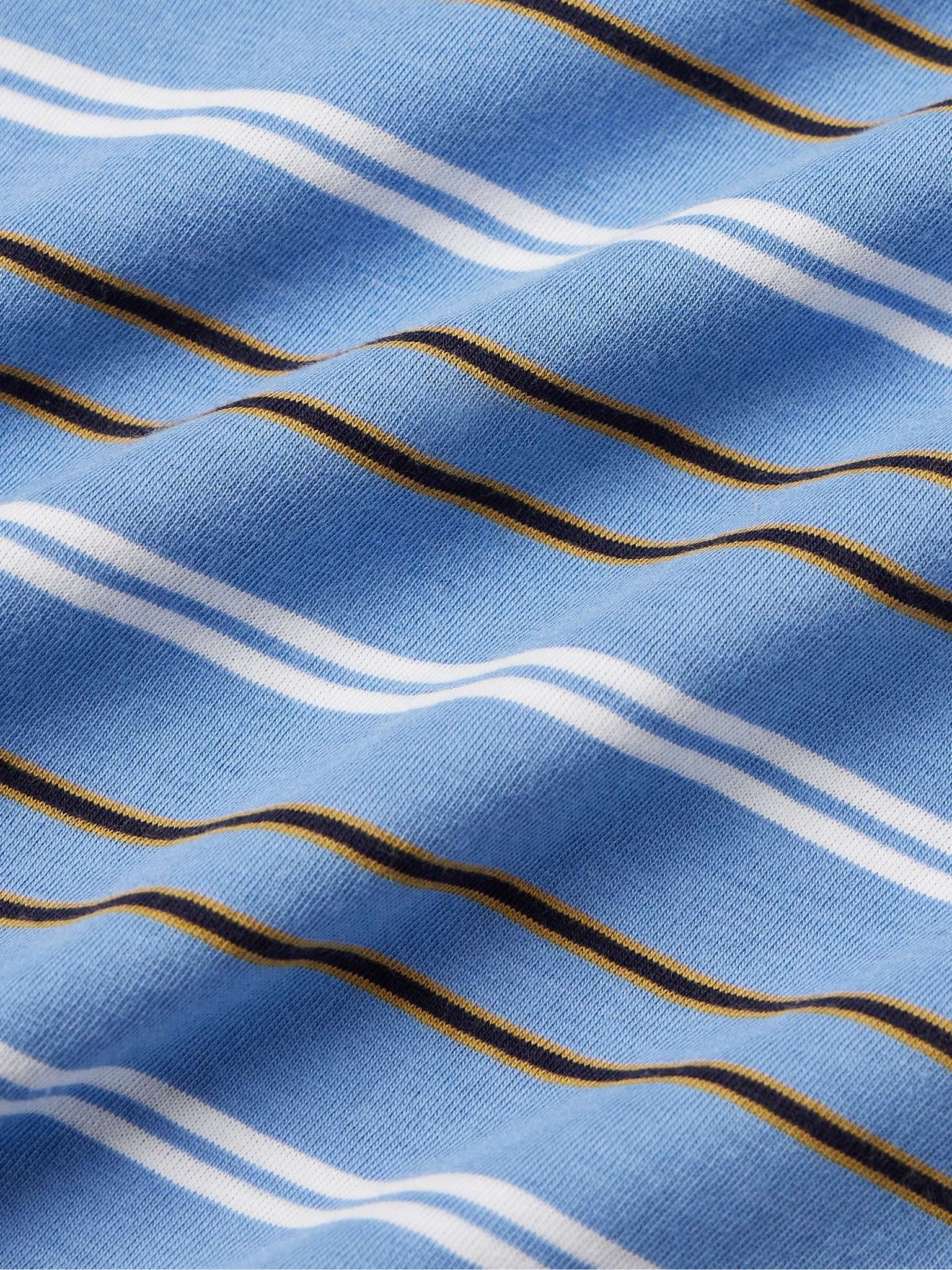 Oversized Logo-Embroidered Striped Cotton-Jersey T-Shirt - 5