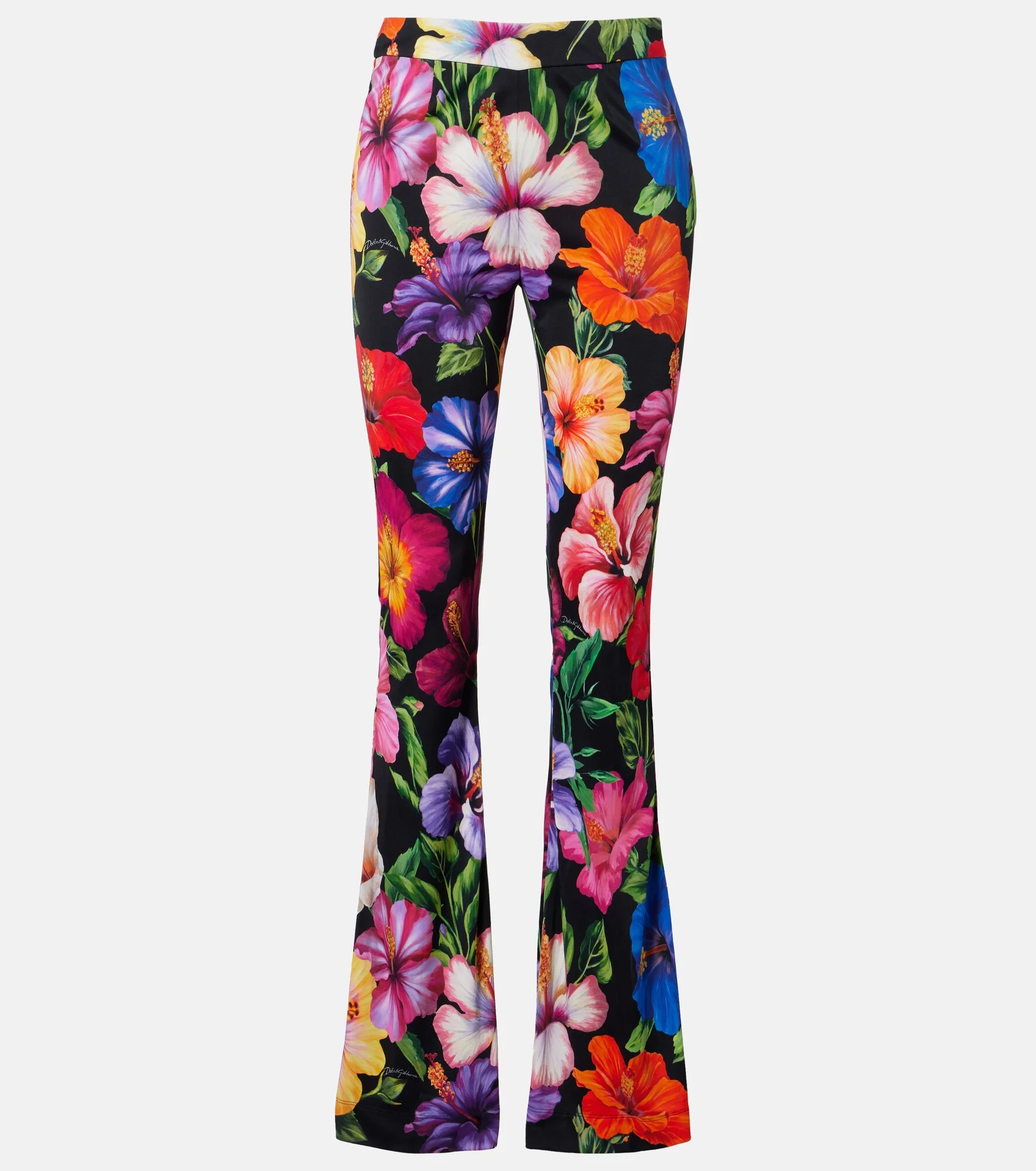 Floral flared pants - 1