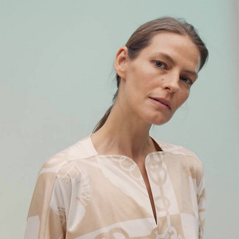 Hermès Caftan "Cliquetis en Desordre Tattoo" dress outlook