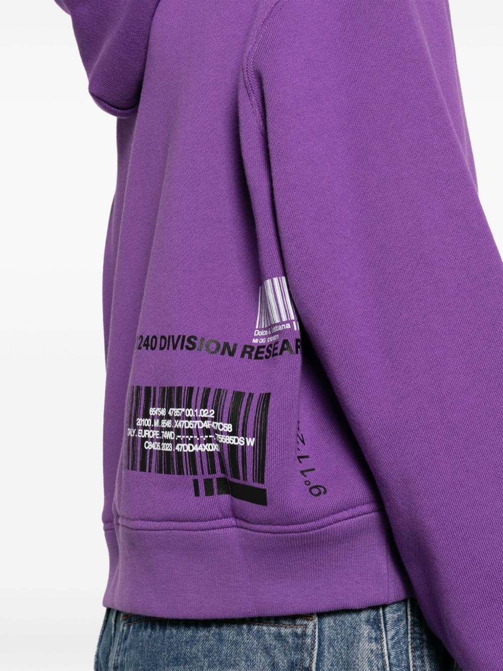 graphic-print cotton hoodie - 5
