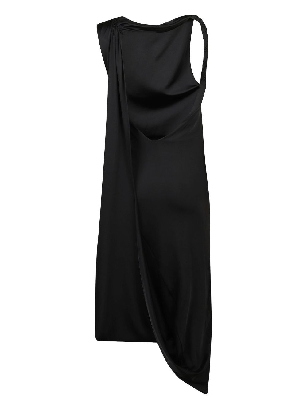 crystal-embellished draped midi dress - 2