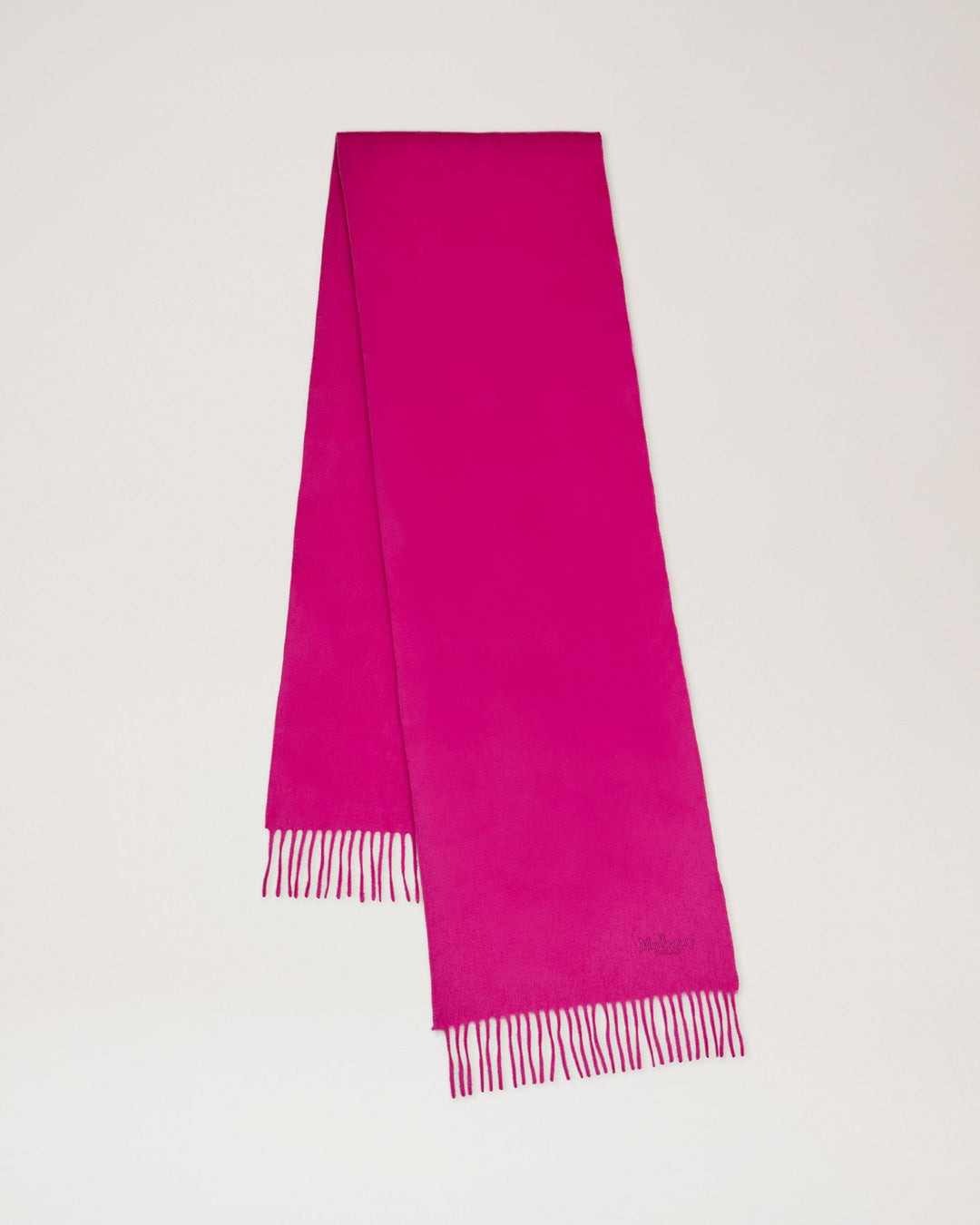 Small Solid Merino Wool Scarf Mulberry Pink Merino Wool - 1