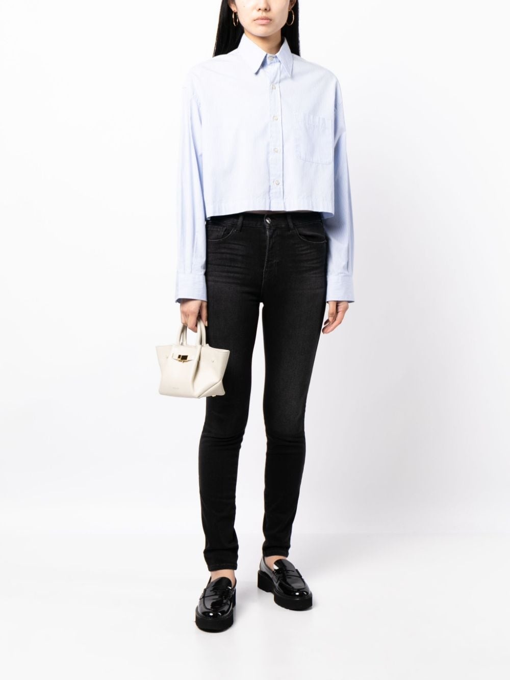 logo-embroidered skinny jeans - 2