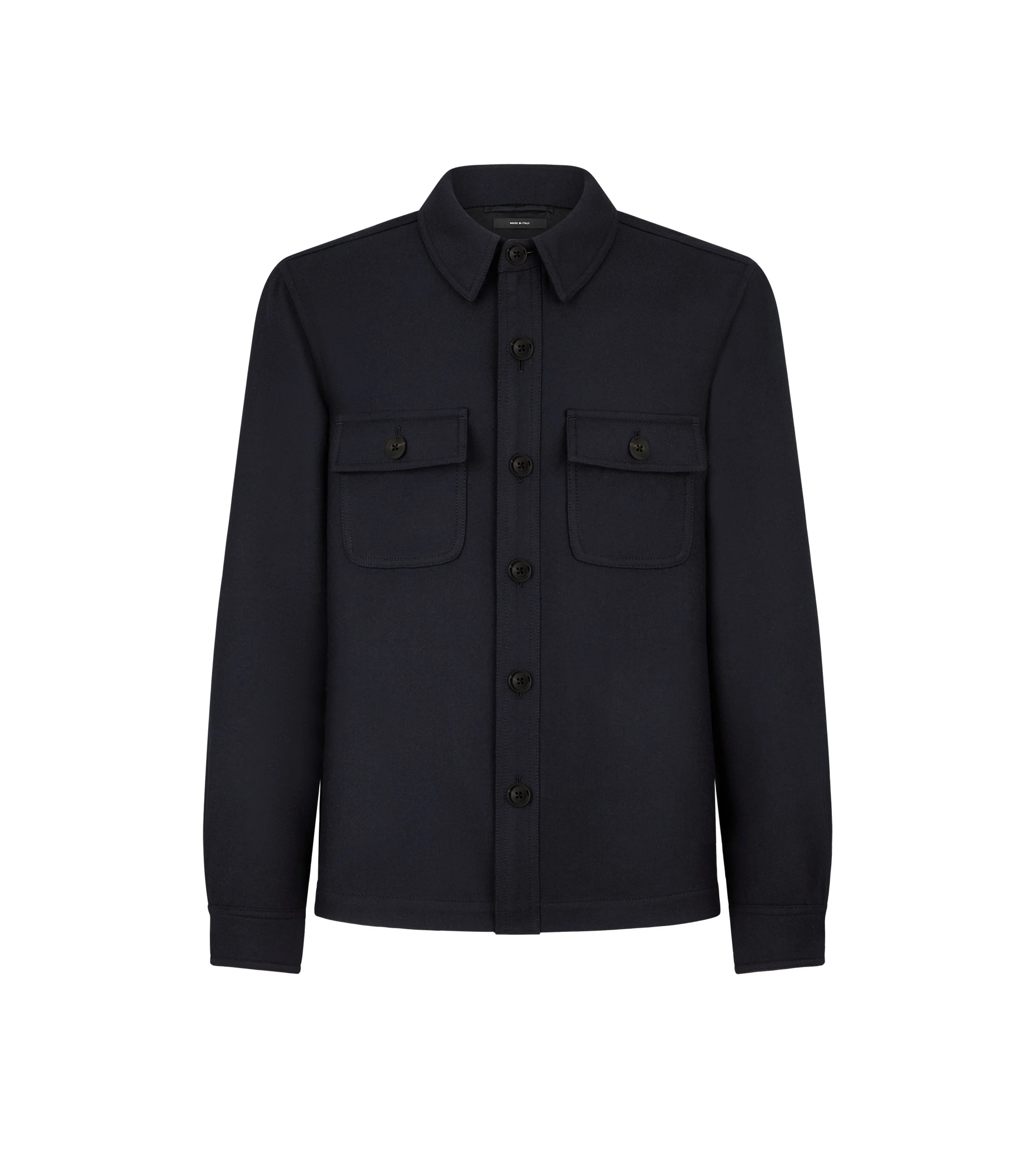 LIGHT WOOL CHEST POCKET OUTERSHIRT - 1