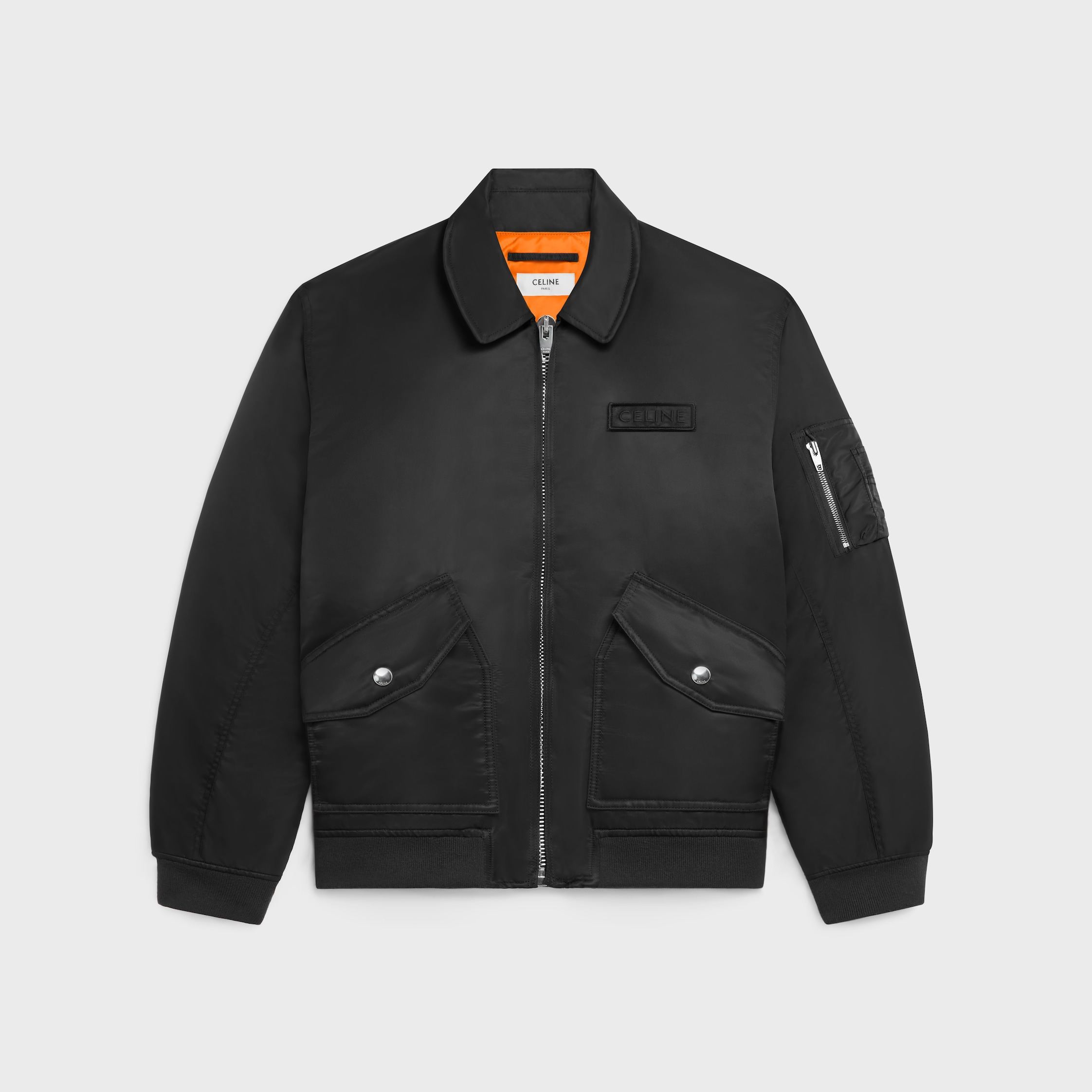 celine bomber jacket in nylon twill - 1