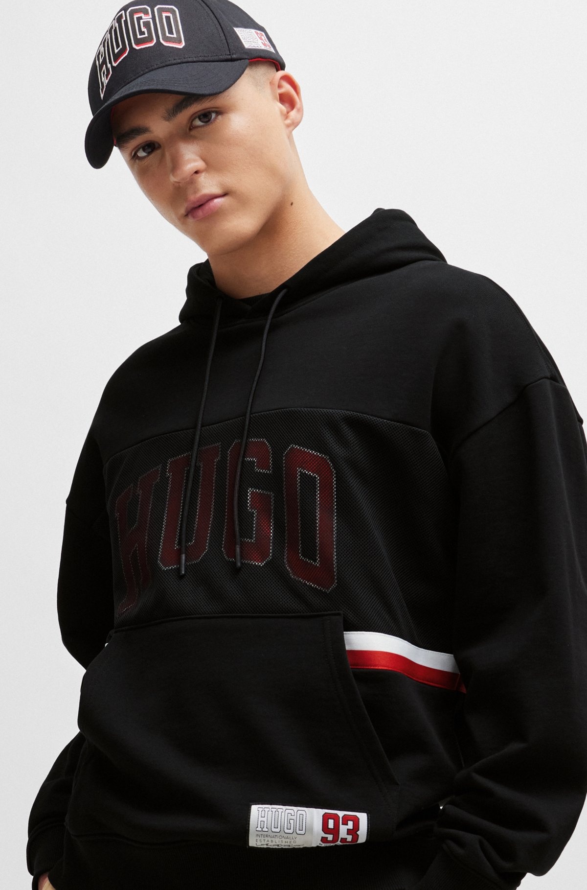 COTTON-TERRY RELAXED-FIT HOODIE WITH SPORTY LOGO - 3