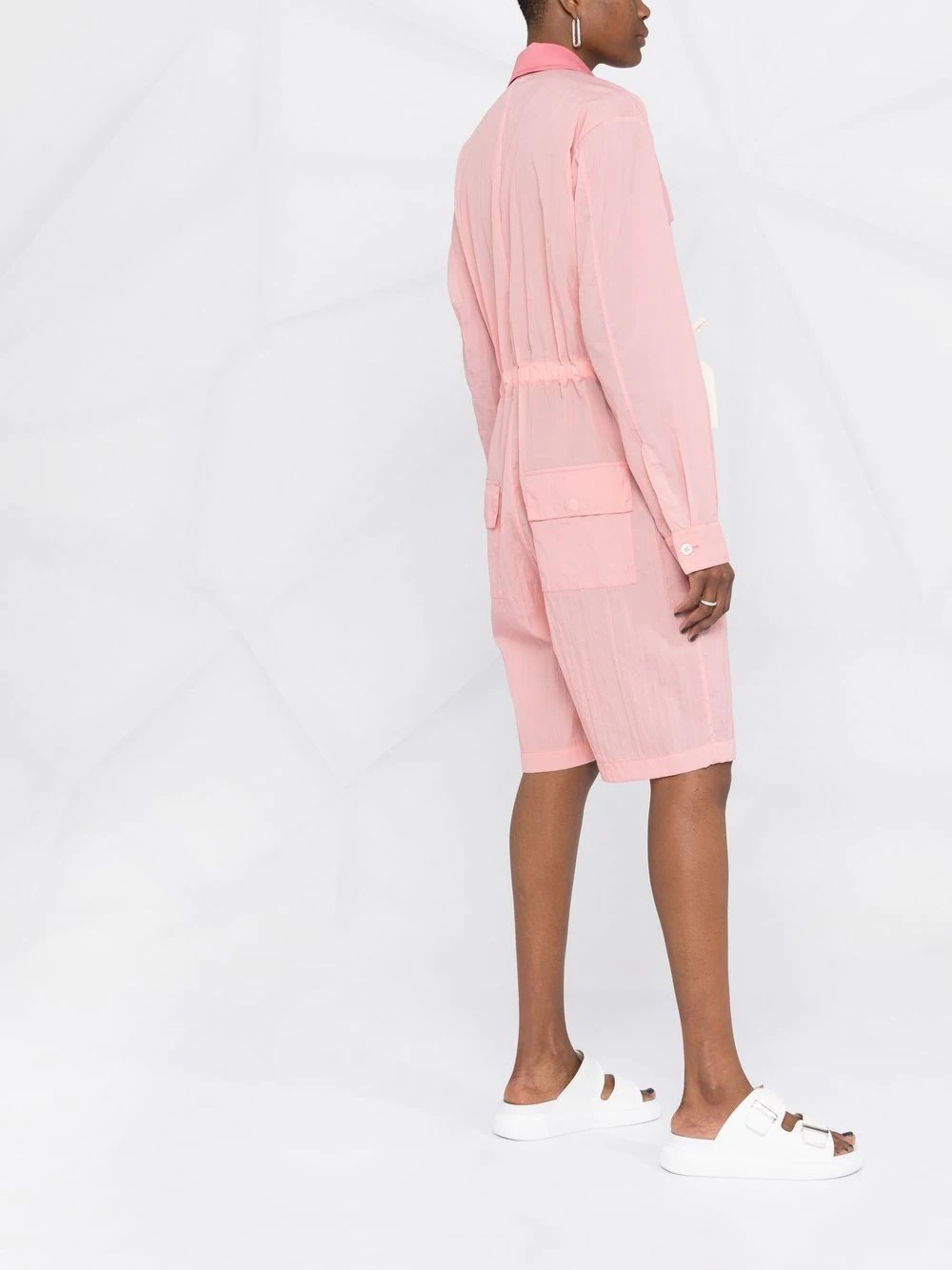 colour-block drawstring playsuit - 6