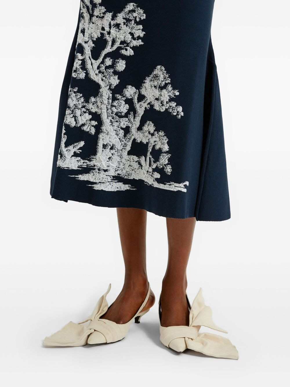 tree-print midi skirt - 4