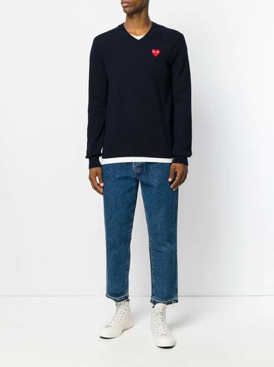 Comme des Garçons PLAY Embroidered heart sweater outlook