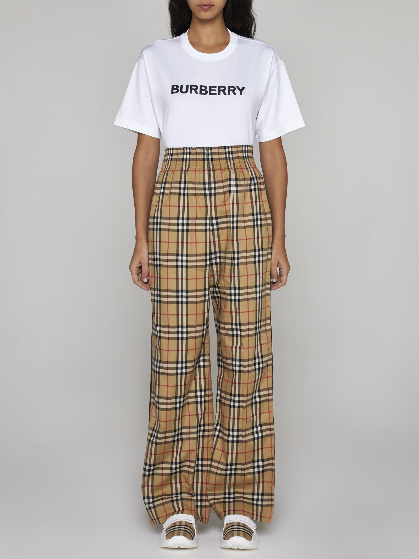 Burberry Womens Louane Trousers Vintage Check