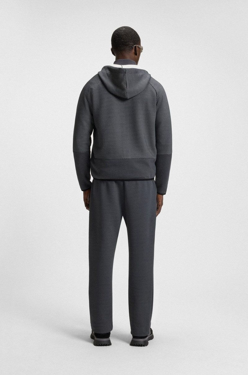 REGULAR-FIT ZIP-UP HOODIE IN QUILTED JACQUARD 5