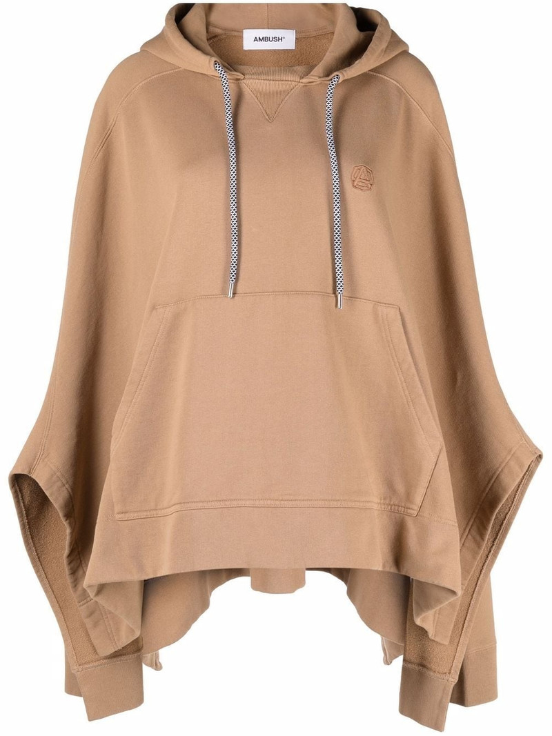 hooded draped poncho 1