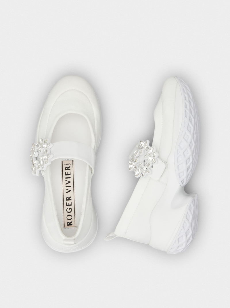 Viv' Run Strass Buckle Ballerinas in Technical Fabric 4