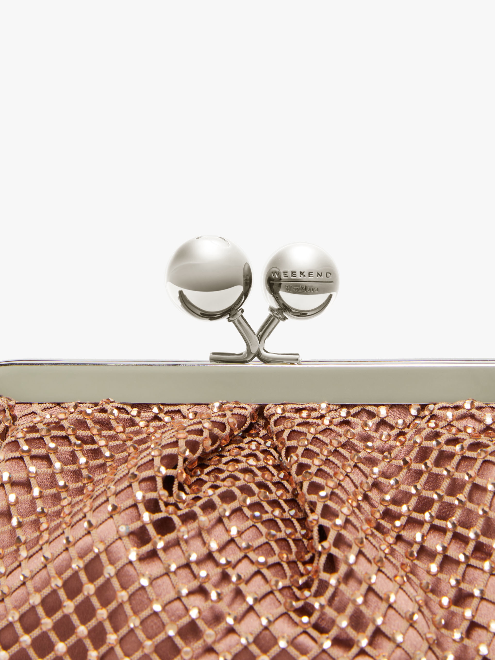 EDITA Small Pasticcino Bag in mesh and rhinestones - 5