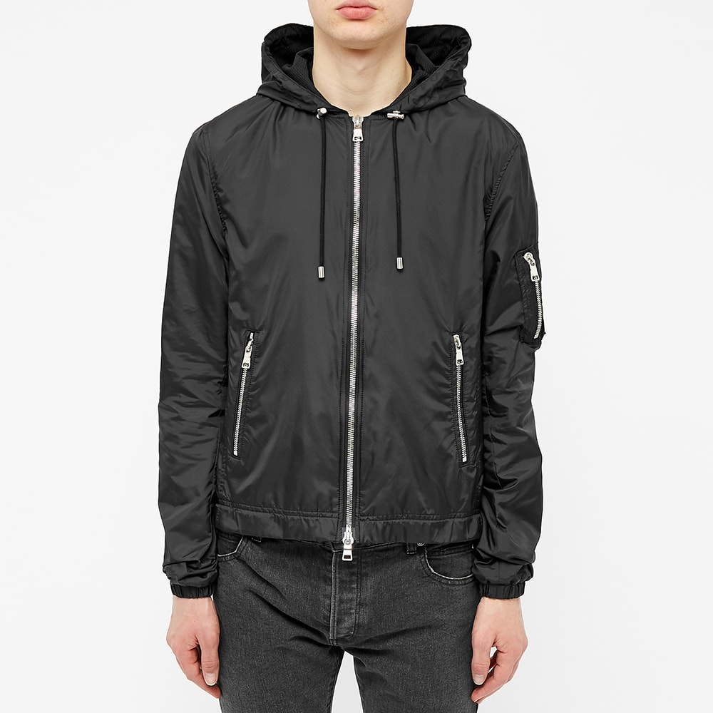 Balmain Back Print Nylon Windbreaker - 4