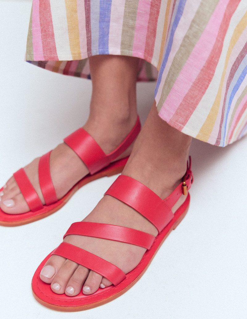 BODEN Asymmetric Sandal-Red outlook